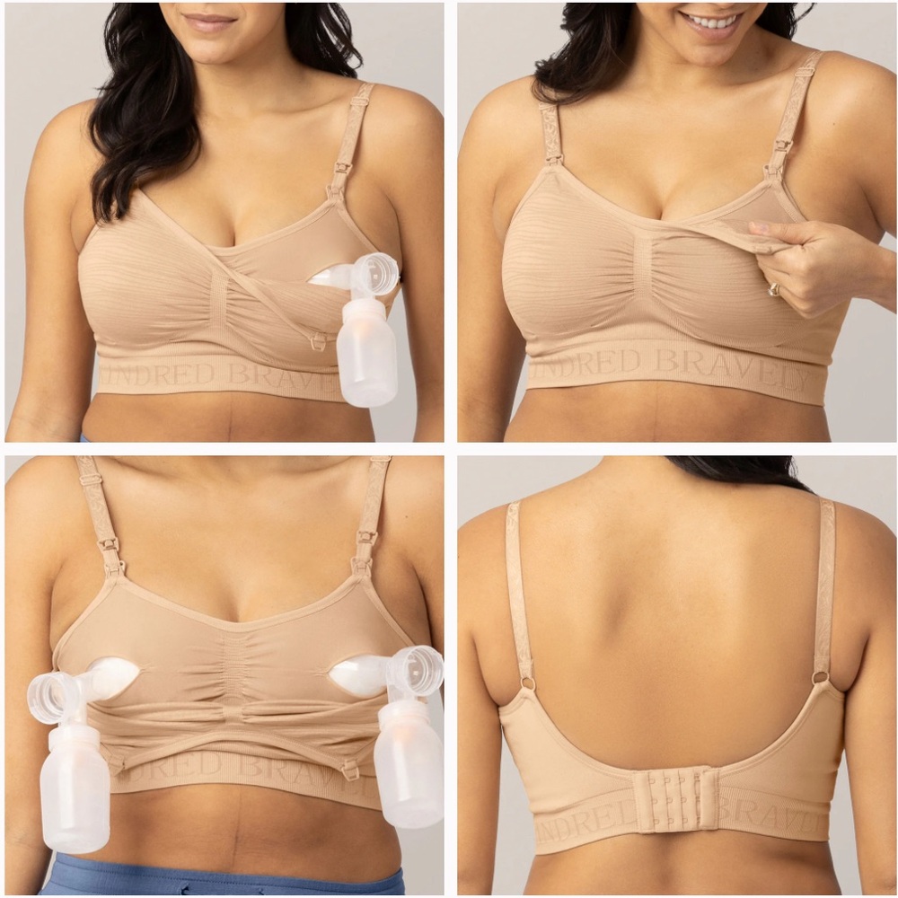 Kindred Bravely Sublime® Hands-Free Pumping Nursing Bras NWOT black Medium